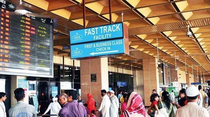 Four passengers arriving from Saudi Arabia held for begging