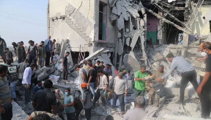 The aftermath of an Israeli strike on a school in Minab, Iran. —Reuters/File