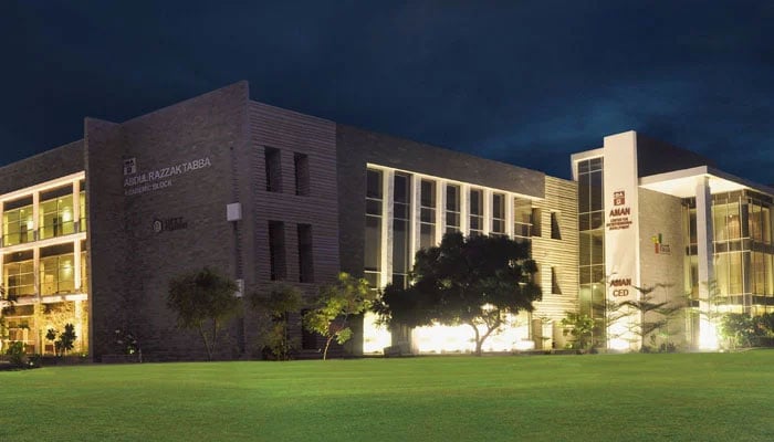 This image released on July 12 2023, shows the IBA Karachi building. — Facebook@ibakhiofficial/File