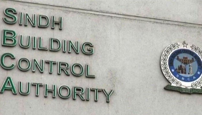 The Sindh Building Control Authority (SBCA) logo can be seen in this image. — APP/File