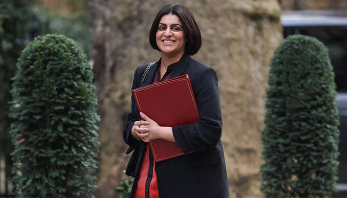 British Home Secretary Shabana Mahmood walks outside of Downing Street, in London, Britain, March 3, 2026. —Reuters