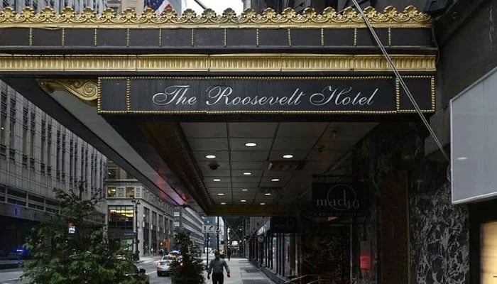 The picture shows the entrance of The Roosevelt Hotel in Mahattan, New York, US. — PID/File