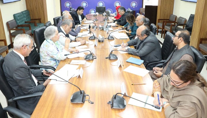 The image shows an overall view of the Roundtable Discussion on “Evolving situation in Iran and Pakistan’s policy response” organised by the Institute of Strategic Studies Islamabad (ISSI) on March 6, 2026. — Facebook@Institute.of.Strategic.Studies.Islamabad