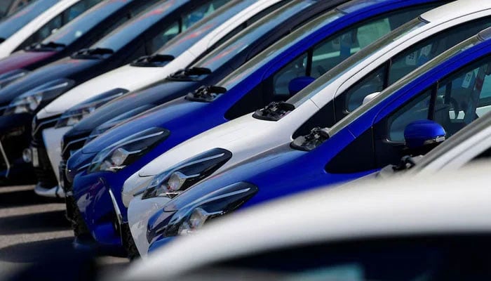 A representational image showing cars parked at a dealership. — Reuters/File