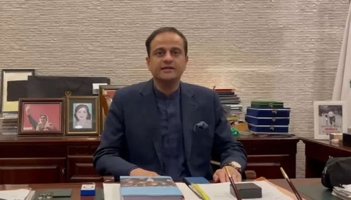 Karachi Mayor Barrister Murtaza Wahab speaks during a video message on April 22, 2025. — Screengrab via Facebook@barristermurtazawahabofficial