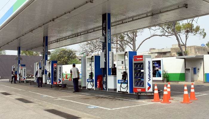 A view of a deserted petrol pump after the increase in petrol prices in the Provincial Capital on March 8, 2026. — Online