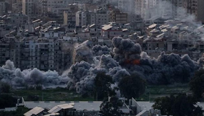 Smoke rises after an Israeli strike on Beiruts southern suburbs, following an escalation between Hezbollah and Israel amid the US-Israeli conflict with Iran, Lebanon, March 6, 2026. — Reuters