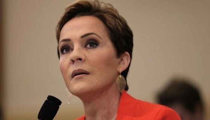 Kari Lake addressing the media. —AFP/File