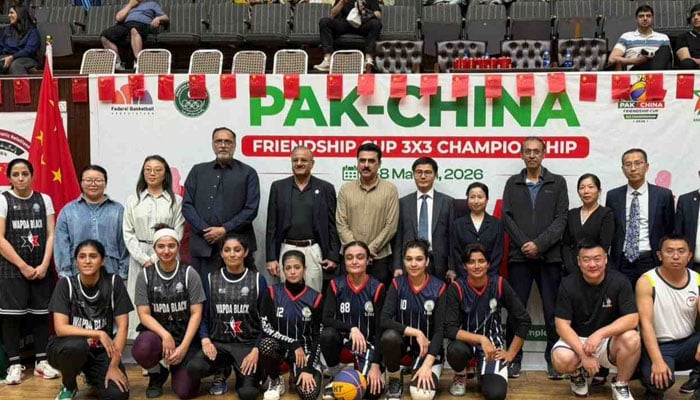 The image shows a moment from the Pak–China Friendship Cup. — Sports Bulletin website/File