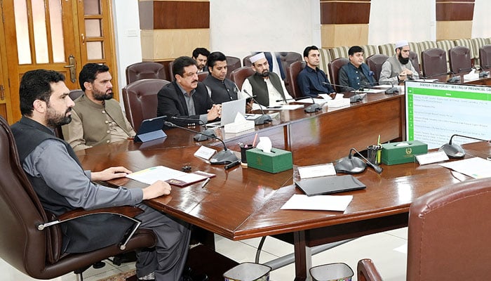 Chief Minister Khyber Pakhtunkhwa Muhammad Sohail Afridi presides over the 49th meeting of the provincial cabinet on March 9, 2026. — NNI