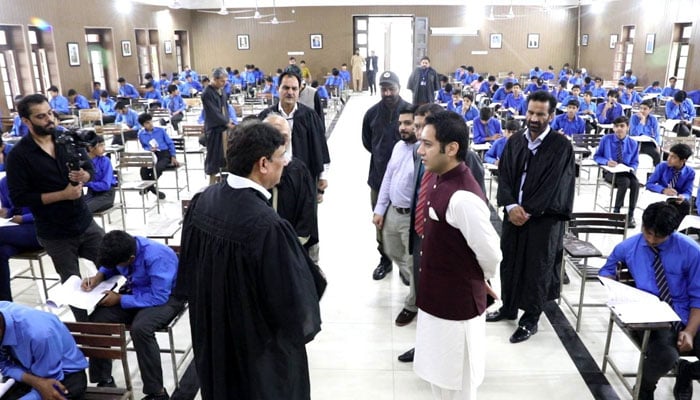 PECTAA CEO Muhammad Musa Ali Bokhari during inspection at one of the exam centres in Lahore on March 12, 2026. — Facebook@PECTAAOfficial