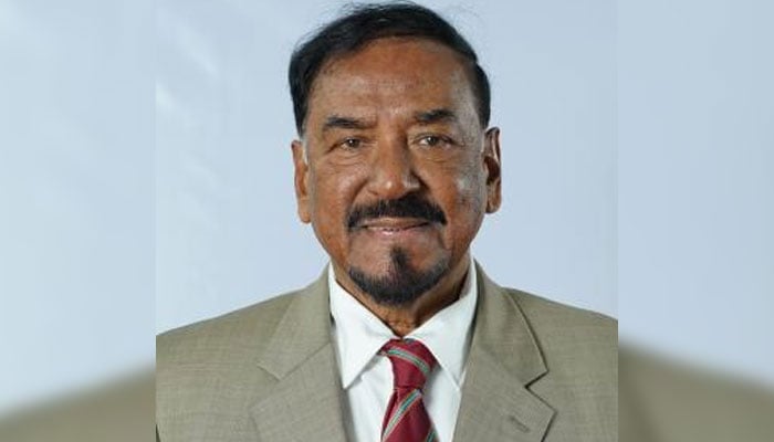 Former captain of Pakistan football team and FIFA award winner footballer Major (retd) Hafizuddin Ahmed of Pakistan Army. —Bangladesh Parliament/File