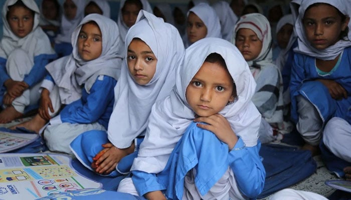 The representational image shows young students at a school classroom. — UNHCR@Asif Shaazad/File