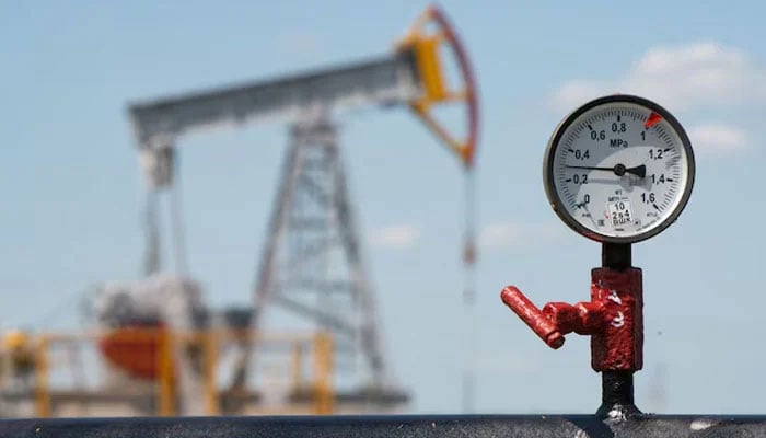 A view shows a pressure gauge near oil pump jacks outside Almetyevsk, in the Republic of Tatarstan, Russia July 14, 2025. — Reuters