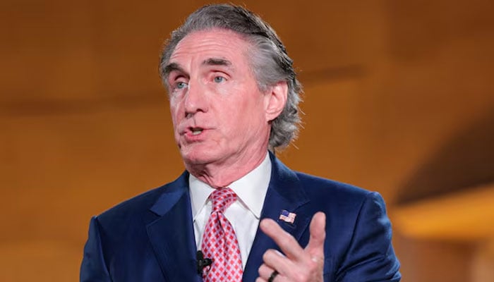 US Interior Secretary Doug Burgum speaks during the 2026 Infrastructure Summit of government officials, corporate executives, and labor leaders, in Washington, DC, US, March 11, 2026.—Reuters