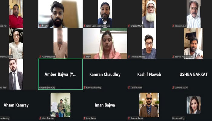 An image from an online interfaith prayer and one-minute silence campaign launched by the Youth Development Foundation (YDF) on March 15, 2026. — Facebook@YDFPakistan