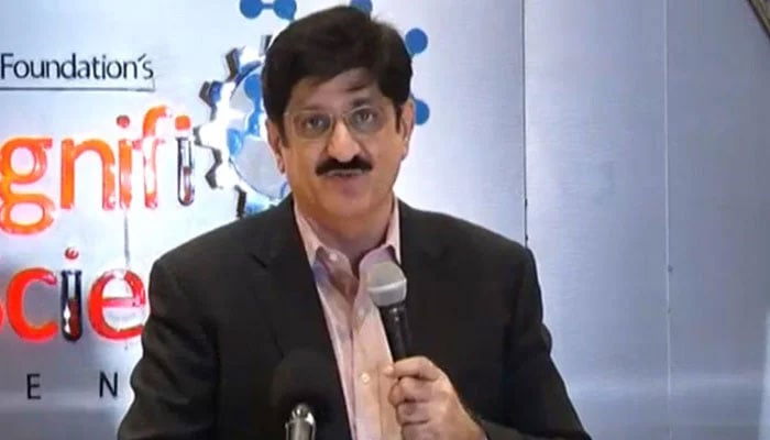 Sindh Chief Minister Syed Murad Ali Shah addresses an event on December 7, 2025. — Facebook@SindhCMHouse