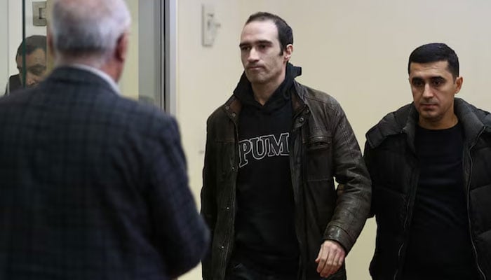 French national Martin Ryan, accused of espionage, attends a court hearing in Baku, Azerbaijan January 6, 2025.—Reuters