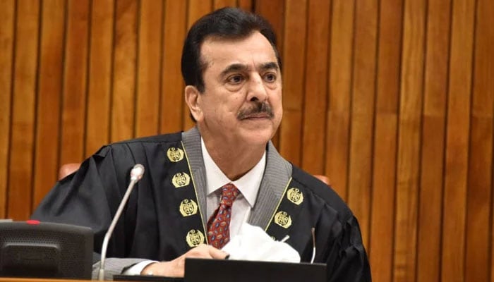 Senate Chairman Yusuf Raza Gilani chairs a Senate session chairs a Senate session in this undated image. — APP