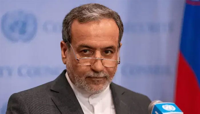 Minister of Foreign Affairs of Iran Abbas Araghchi speaks to the media at the UN headquarters in New York City, US on Sept 25, 2024. — Reuters
