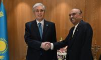 President Greets Kazakh President