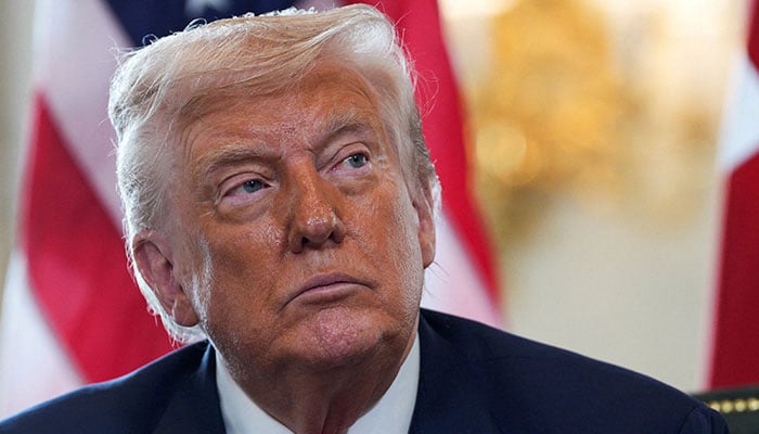 US President Donald Trump looks on during a meeting with British Prime Minister Keir Starmer (not pictured) at Trump Turnberry golf club on July 28, 2025 in Turnberry, Scotland, Britain. — Reuters