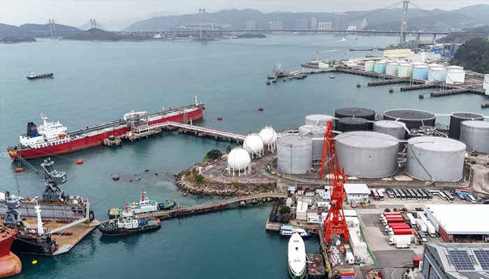 Oil storage tanks at Tsing Yi port in Hong Kong on March 17, 2026. — AFP