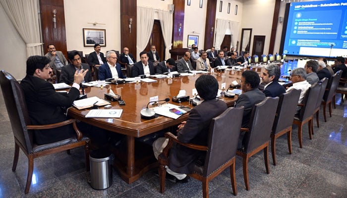 Sindh Chief Minister Syed Murad Ali Shah presides over the 51st Public-Private Partnership (PPP) Policy Board at CM House on March 18, 2026. — Facebook@SindhCMHouse