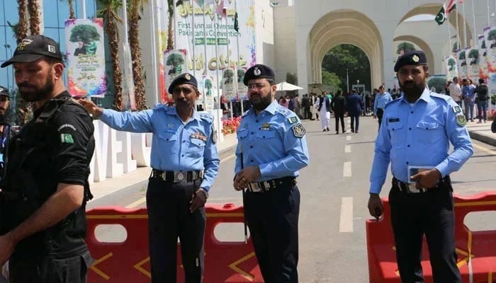 Islamabad police personnel seen in this image on April 14, 2025. — Facebook@islamabadpolice