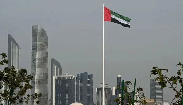 The Emirati flag flutters in Abu Dhabi on January 23, 2026. — AFP