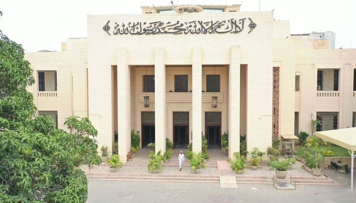 A view of the Sindh Assembly building in Karachi on July 1, 2025. — Facebook@pasgovofficial