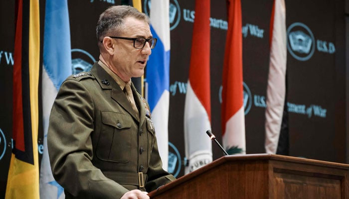 US Army Gen. Francis Donovan, commander of US Southern Command (SOUTHCOM), speaks during the inaugural Americas Counter Cartel Conference at the US Southern Command (SOUTHCOM) headquarters in Doral, Florida, on March 5, 2026. — AFP