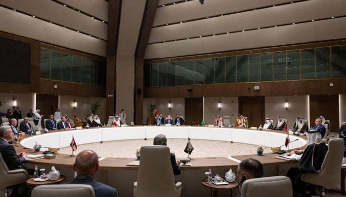 General view of Arab and Islamic countries ministers during a meeting on regional security in Riyadh, Saudi Arabia, March 19, 2026. — Reuters