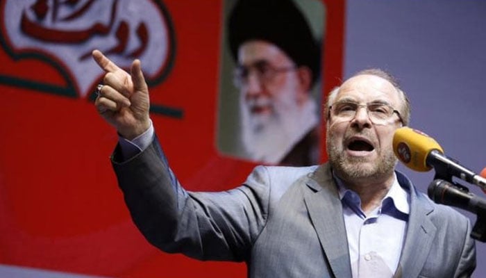 Mohammad Bagher Ghalibaf, Iran’s parliament speaker and a veteran of the Revolutionary Guards. — X@HaberSene