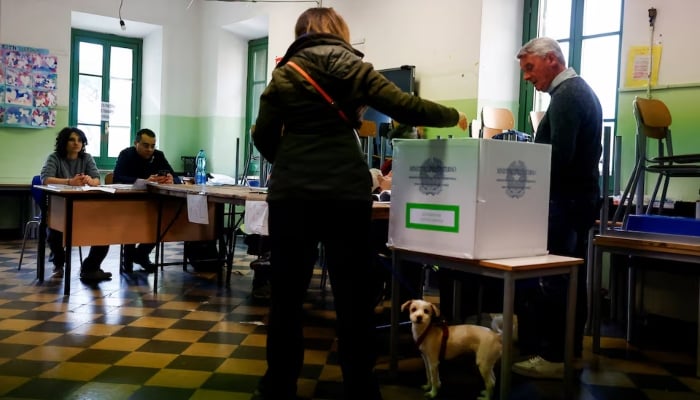 People vote during a referendum on reforms to Italy’s justice system in Rome, Italy, March 22, 2026.—Reuters