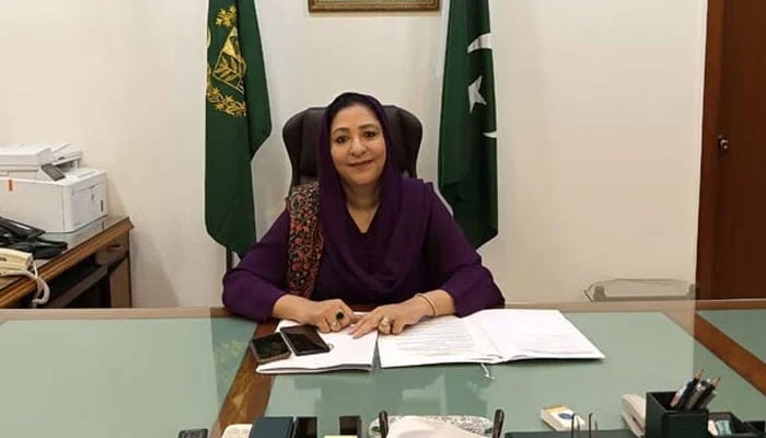Minister of State for Federal Education and Professional Training, Wajiha Qamar looks on in this image. — mofept.gov.pk/File