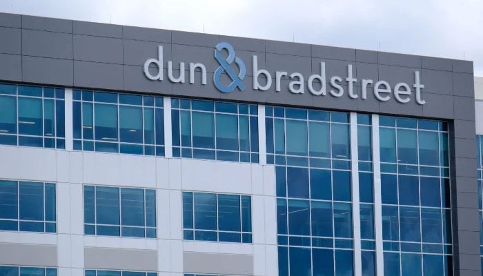 Dun & Bradstreet logo can be seen on their building. —Dun & Bradstreet website/File