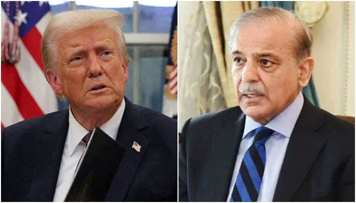 US President Donald Trump (left) and PM Shehbaz Sharif. — Reuters/Geo.tv/File