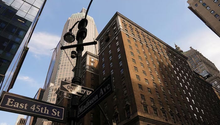 A view of The Roosevelt Hotel in midtown Manhattan in New York City, US, February 24, 2025. —Reuters