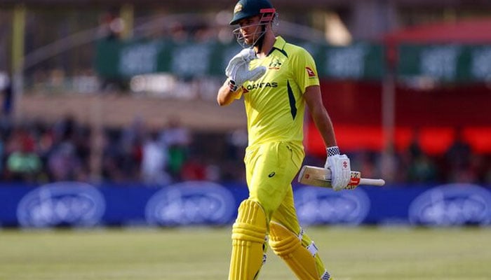 Australisa Aaron Hardie walks after losing his wicket at Mangaung Oval in Bloemfontein, South Africa, September 9, 2023. — Reuters