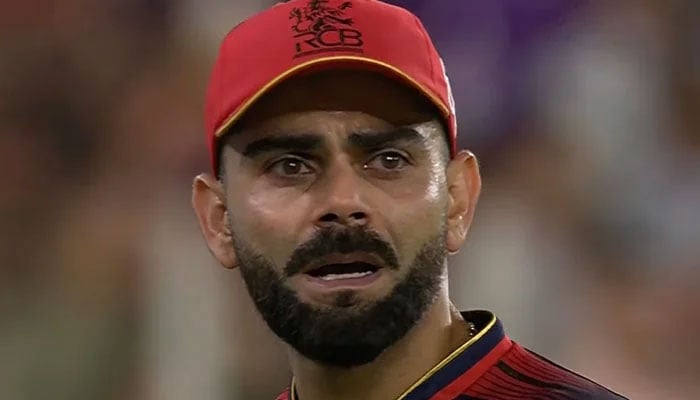 Royal Challengers Bengalurus Virat Kohli gets emotional during IPL 2025 final against Punjab Kings at the Narendra Modi Stadium in Ahmemabad on June 3, 2025. —  IPL/Screengrab