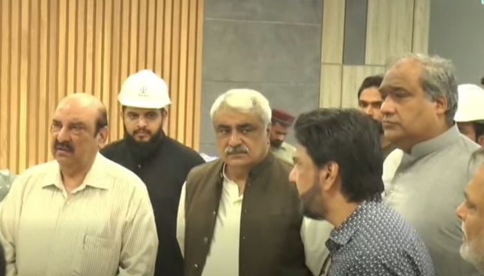 Punjab Health Minister Khawaja Salman Rafique visits the Nawaz Sharif Institute of Cancer Treatment and Research (NSICT&R) in Lahore on March 27, 2026. — Screengrab via Facebook@SalmanRafiquePK