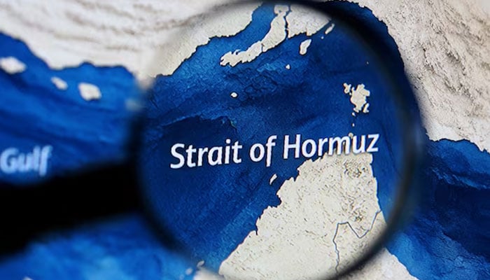 A map showing the Strait of Hormuz is seen in this illustration taken March 23, 2026. — Reuters