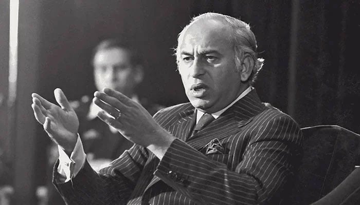 Former prime minister and Pakistan Peoples Party founder Zulfikar Ali Bhutto. — PID/File