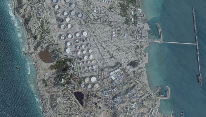 A satellite image shows an oil terminal at Kharg Island, Iran, February 25, 2026. 2026. — Reuters