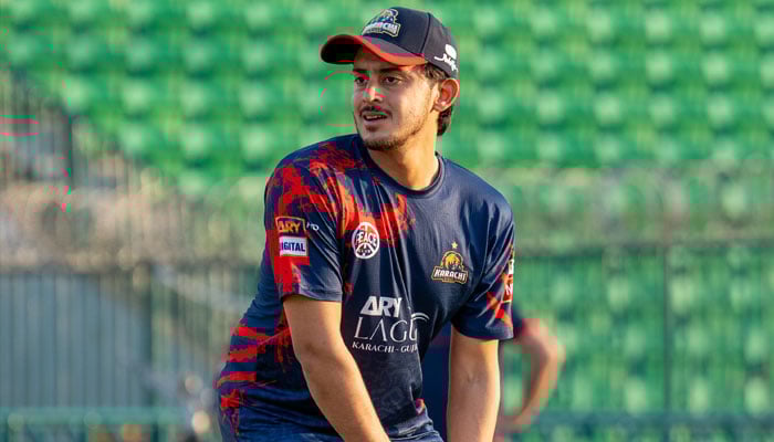 Karachi Kings wicket-keeper batter Saad Baigs prematch practicing photo. —PCB