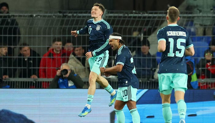 Germanys Florian Wirtz celebrates scoring their fourth goal, March 27, 2026. —Reuters