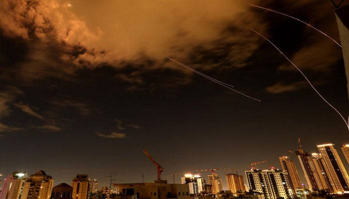 Iranian missiles can be seen over Israel. —AFP/File