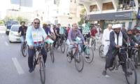 Bicycle Rally Held In Solidarity With Palestine On Earth Day