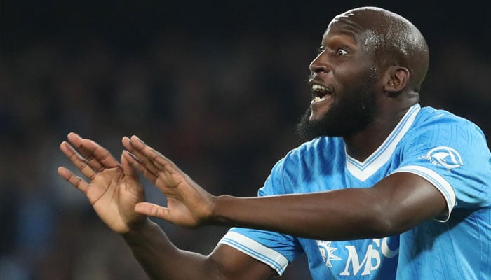 Romelu Lukaku reacts during the match. —AFP/File